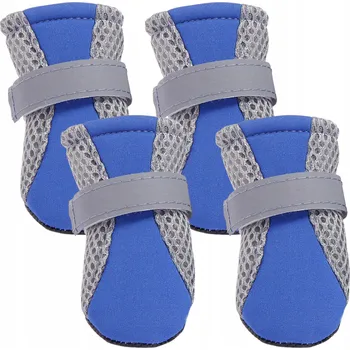 Obleček pro psa Zimní Zateplené Boty pro Psa na Procházky Ponožky do Sněhu a Mrazu na Suchý Zip - S