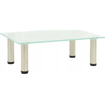 Televizní stolek TV stolek z tvrzeného skla a nerezové oceli 40x35x17 cm