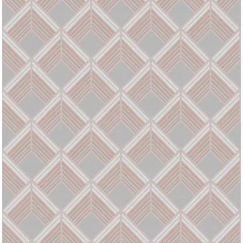 Tapeta ŠEDÁ VLIESOVÁ TAPETA GEOMETRICKÉ VZORY ČTVERCE