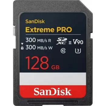 Paměťová karta SanDisk SDXC EXTREME PRO 128 GB 300 MB/s UHS-II (V90)
