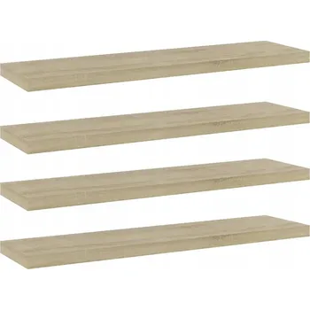 Knihovna Police na knihy z dřevotřísky, dub sonoma, 40x10x1,5 cm