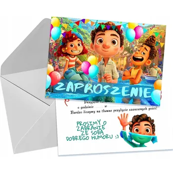 Pozvánka POZVÁNKY PRO DĚTI DĚTSKÉ NAROZENINOVÉ LUCA + OBÁLKA