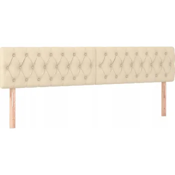 Klasické nastavitelné čelo postele, krémové, 200x7x78/88 cm