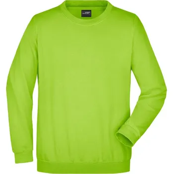Pánská móda James & Nicholson Mikina z těžké bavlny - 5XL lime green