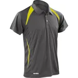 Spiro Pánské týmové piqué polo - S grey/lime