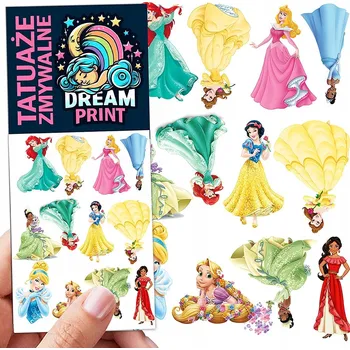 Odstranitelné tetování TETOVÁNÍ PRO DĚTI, OMYVATELNÉ, DOČASNÉ PRINCEZNY