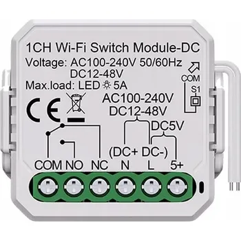 IP kamera Beznapěťový NC NO ovladač brány kamna WiFi TUYA DC5-48V AC230V