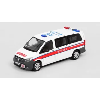 autíčko Mercedes-Benz Vito Hong Kong Police 1:64 - Tiny Toys Mercedes Vito Hongkongská Policie - sběratelský model 1/64
