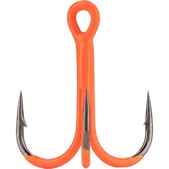 Rybářský háček 6ks Trojháčky Mikado Jaws Nr 1/0 UV Oranžové