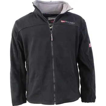 Pánská mikina ANAPURNA mikina pánská URANIUM MEN 224 fleece kapuce v límci černá 3XL