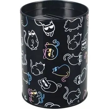 Pokladnička KOVÁNÍ PRASÁTKO POKLADNIČKA KULATÁ PRO DÍVKU KITTY KOČKA HOLO