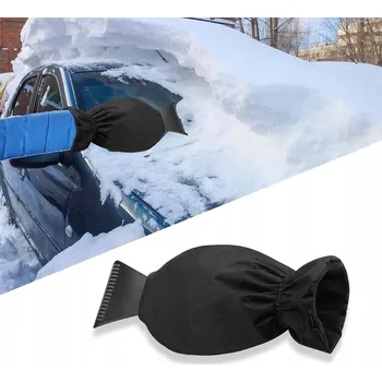 Autoškrabka ŠKRABKA NA OKNA S RUKAVICÍ, RUKAVICE, KARTÁČ NA LED DO AUTA