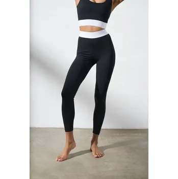 Dámské legíny Legíny na jógu Moonholi BASIC long - black sky s/m