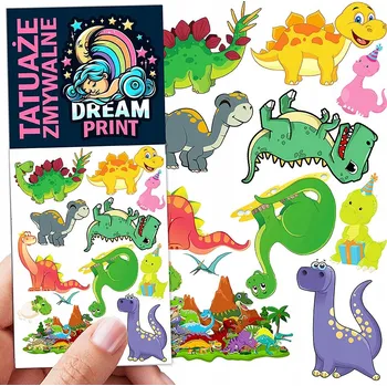 Odstranitelné tetování Smyvatelné tetování pro děti - Dinosauři