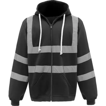 Pánská mikina Yoko Hi-Vis mikina s kapucí - XL black (79VK0700204)