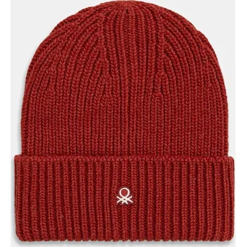 Čepice Čepice s příměsí vlny United Colors of Benetton oranžová barva, 12PAUA00X COP, vel. L