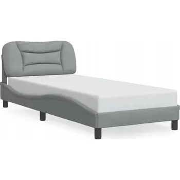 Postel Rám postele s LED podsvícením, světle šedá, 218 x 85 x 74,5 cm