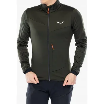 Pánská větrovka Fleecová bunda Salewa Sella Crevasse Jacket - tmavě olivová S
