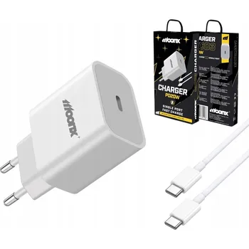 Moonx| Rychlá síťová nabíječka USB Type-C + kabel Type C | PD20W 3000mA