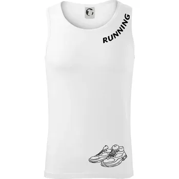 Running nápis šikmo - Tílko pánské Core - 2XL ( Bílá )