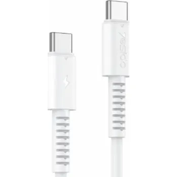 Datový kabel Kabel Yesido USB typ C - USB typ C 1 m bílý