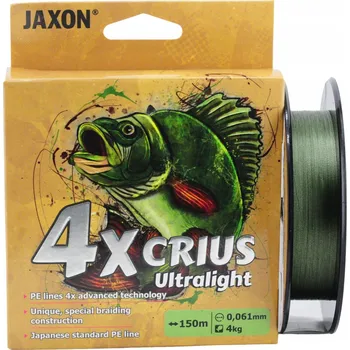 JAXON CRIUS 4X ULTRALIGHT ARMÁDNÍ ZELENÁ ŠŇŮRA 0,061 mm 150 m