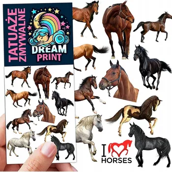 Odstranitelné tetování DOČASNÉ OMYVATELNÉ TETOVÁNÍ PRO DĚTI - KONĚ