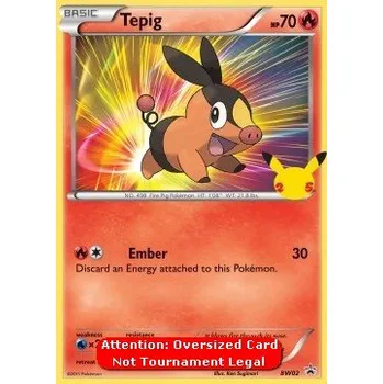 Karetní hra Pokémon JUMBO BW02 Tepig - Black Star Promo