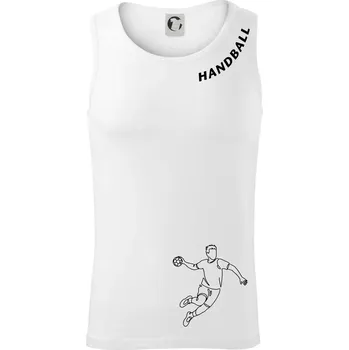 Handball nápis šikmo - Tílko pánské Core - S ( Bílá )