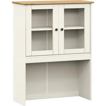 Komoda Nástavec VIGO z masivního borovicového dřeva, bílý, 78x30x100 cm