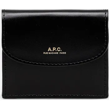 Peněženka Kožená peněženka A.P.C. Trifold Geneve PXBMW.F63483 černá 99X, vel. ONE SIZE