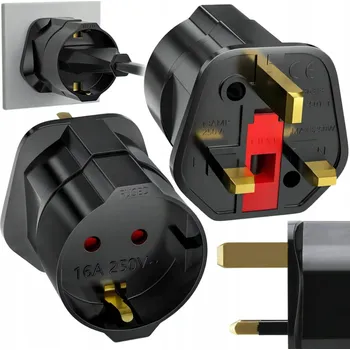 Adaptér Renew Force EU-UK 250V 3250W černý