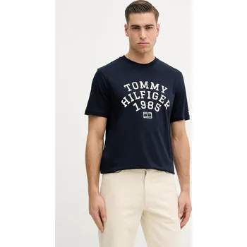 Bavlněné tričko Tommy Hilfiger MW0MW41470 námořnická modř 59X, vel. L