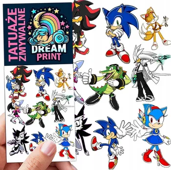 Odstranitelné tetování Filmová a herní nálepka na tetování Dětské vodní tetování Omyvatelné k narozeninám Dárek Dočasný dárek pro děti Originální opakovaně použitelné Spousta Vzorů