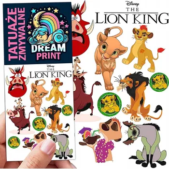 Odstranitelné tetování DOČASNÉ OMYVATELNÉ TETOVÁNÍ PRO DĚTI Lví král