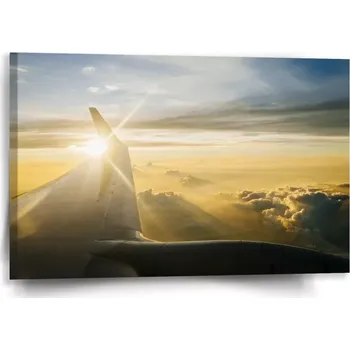Obraz Sablio Obraz Křídlo letadla nad mraky - 60x40 cm
