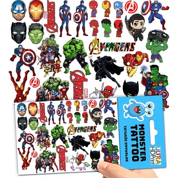 Odstranitelné tetování Filmová a herní nálepka na tetování Dětské vodní tetování Omyvatelné k narozeninám Dárek Dočasný dárek pro děti Originální opakovaně použitelné Spousta Vzorů