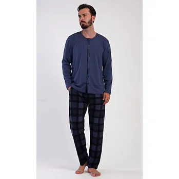 Pánské pyžamo Pánské pyžamo dlouhé Rudolf - tmavě šedá - M