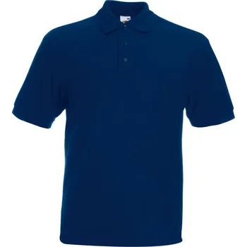 Pánské tričko Fruit of the Loom Piqué polo z těžké bavlny - M navy