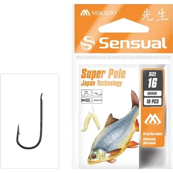 Rybářský háček 10ks - Háček Mikado Sensual Super Pole Velikost 10, BN