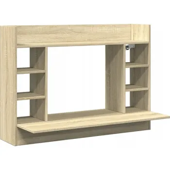 Psací stůl Nástěnný psací stůl s přihrádkami dub sonoma 105 x 48 x 75 cm