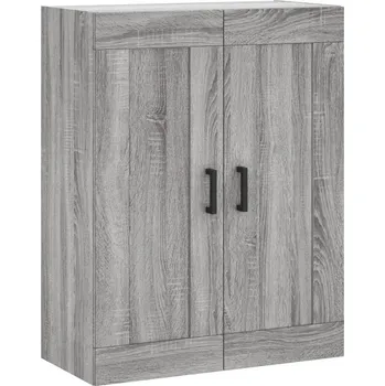 Noční stolek Závěsná noční stolek šedý dub sonoma, 69,5 x 34 x 90 cm, 3 přihrádky