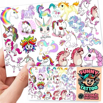 Odstranitelné tetování Smyvatelné tetování pro děti Jednorožci