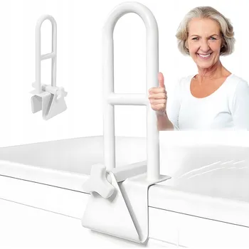 Madlo do koupelny Koupelnové madlo pro seniory do sprchy, nosnost až 136 kg, bílé