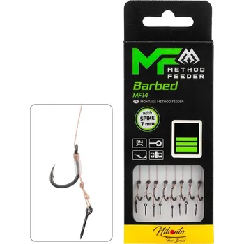 8ks - Návazec Mikado MF14 10cm S Jehlou Očko S Protihrotem 0,12mm/Vel.12