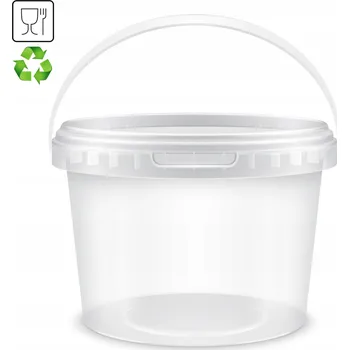 Dóza na potraviny 10x Plastový kbelík s víkem 1 Litr - POTRAVINÁŘSKÝ!