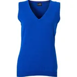 James & Nicholson Dámská svetrová vesta s výstřihem do V - M royal