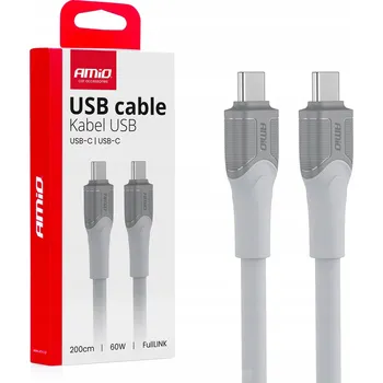 Datový kabel Kabel Amio USB typ C - USB typ C 2 m bílý