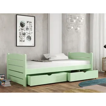 Dětská postel Dětská postel s úložným prostorem Ula Barva dřeva: Zelená, Rozměry: 80x180