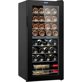 Lednice Chladnička na 32 lahví vína s LED osvětlením